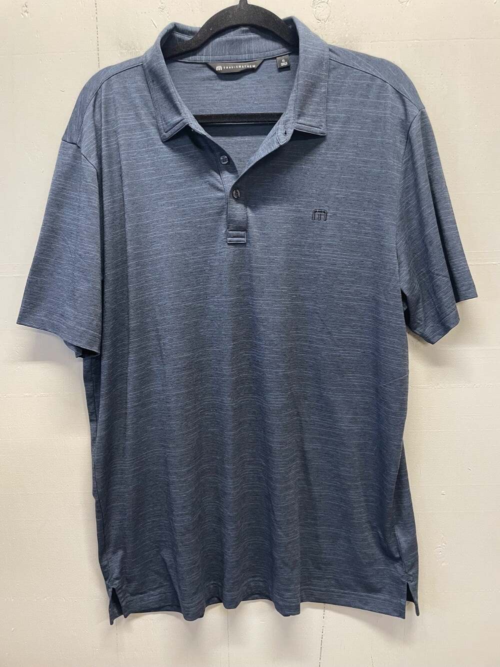 Travis Mathew Men's XL Blue Golf Polo Shirt Short Sleeve Performance